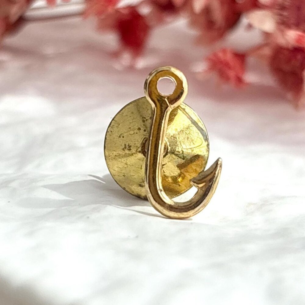 Tiny Anchor Push Back Pin Vintage Pin